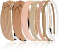 7 Pcs Headbands for Women Girls, Non Slip Cute Pearl Floral Padded Vintage Wide Fashion Multi-style Headbands for Girls by Unknown
