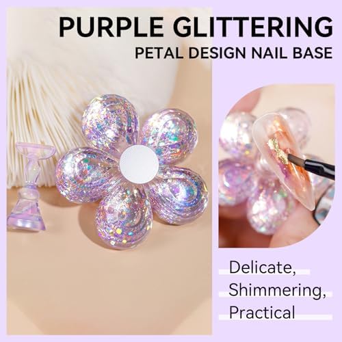Makartt Nail Stand for Press On: Nails Display Holo Purple & Pink - Image 5