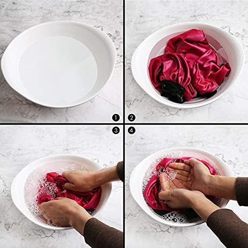 Extra Large Satin Bonnet Sleep Cap for Women, Double Layer Silky Hair Bonnet with Tie Band for Braids/Curly/Long Hair - Rosy Red - Image 6