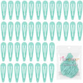 Light Green Hair Clips, 2 Inch Metal Snap Clips 40 Pack by PIDOUDOU