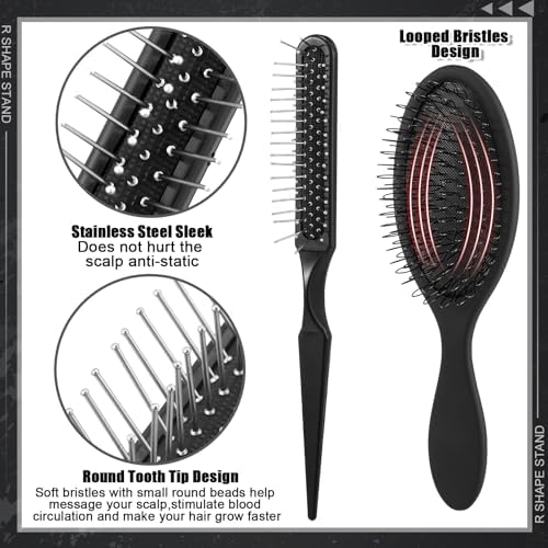 ProSuites 10 Pack Set 2 Wig Head Stand with 5 PCS Wig Brush Comb Hat Wig Holder Set for for Travel Home Use - Image 4