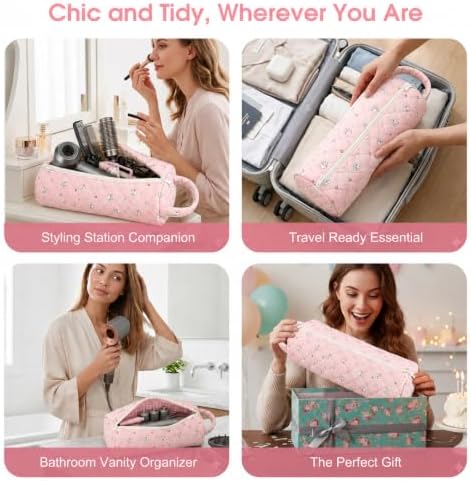 Pink Rabbit Hair Tool Case Compatible with Dyson Airwrap Shark FlexStyle - Image 5