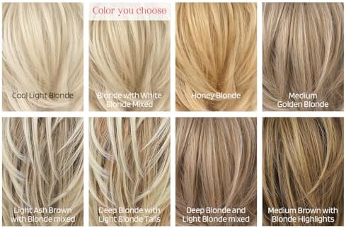 HOOJIH Ponytail Extension, Claw Clip in Straight Hair Bun Messy Bun 9 Inch Short Ponytail Extension with Bendable Metal Wire Hair Pieces for Women Fake Hair Bun - Blonde with White Highlights - Image 7