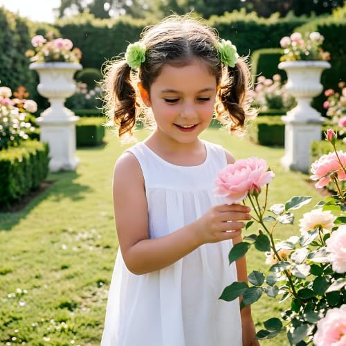 52PCS Chiffon Flower Hair Clips Baby Girls Fully Lined Non Slip Hairpins Hair Accessories for Kids Women Newborns Infants Toddlers Gifts - Image 6