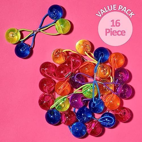 24pc Ponytailers Large Round Ponytail Balls Twin Bead Hair Fun Colorful - Image 6
