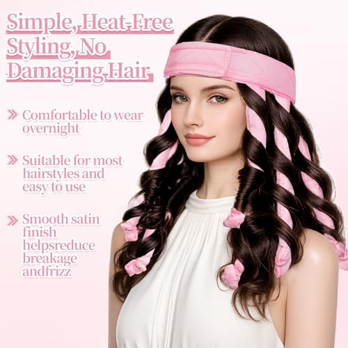 Heatless Curls Overnight Headband for Long Hair Heatless Curler Headband - Image 4