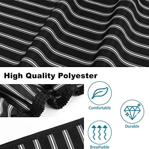 Professional Hair Cutting Cape with Neck Duster Brush, Large Size Salon Hairdresser Cape for Men, Women and Kids(Black With White Stripes) - Image 3