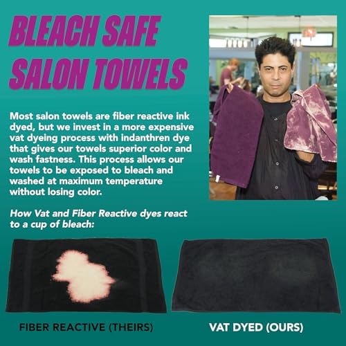Arkwright Bleach Resistant Salon Towels 24 Pack – Microfiber Hair Towels, Soft, Absorbent, Quick Dry, Lint Free Spa & Barber Towels for Hair Stylist, Nail Salon & Esthetician, 16 x 27, Burgundy - Image 5