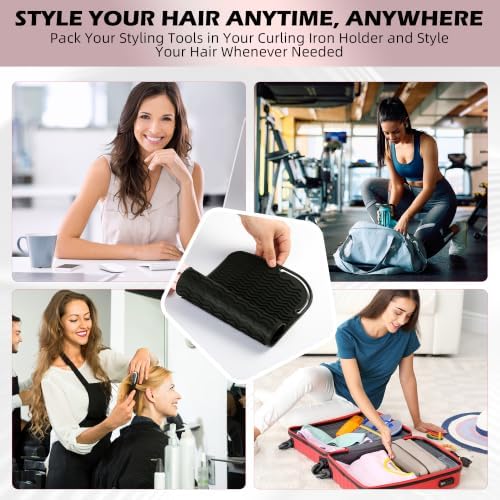 Silicone Heat Resistant Mat for Hair Tools, 11" x 7.5", Black - Image 7