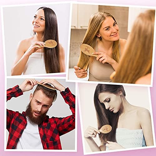 Hair Brush Set, Boar Bristle Hairbrushes for Women Men Kids All Hair Types for Detangling & Smoothing - Image 3