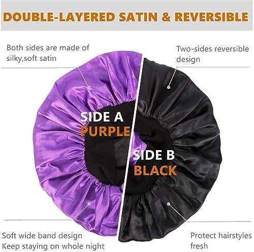 Bonnet for Men Satin Hair Bonnet for Sleeping Women Silk Hair Sleep Cap - Image 2
