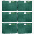 Luxury Organic Japanese Cotton Waffle Bath Towel | Thick, Absorbent, Quick Dry Bathroom Towels for Shower, Sauna, Onsen| Hotel & Spa Quality, Gift-Ready (Forest Green, Face Towel (6 Pack)) by KOSMU