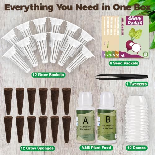Fruit Seed Pods Kit Hydroponic -12 Refill Grow Pods with 6-Packet Seeds of Mini Cucumber/Bell Pepper/Carrot, Strawberry, Cherry Tomato & Radish, Compatible with All Hydroponics Growing Systems - Image 7