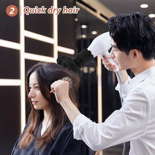 Universal Hair Dryer Diffuser Attachment, Black PP Large Hood - Image 6