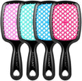 4 Pack Vented Detangling Hair Brush - Detangler Hairbrush with Soft Bristles for Effortless Tangle Free - Ideal for Wet Dry or Curly Damaged Hair for Women Men Kids by Aussumy