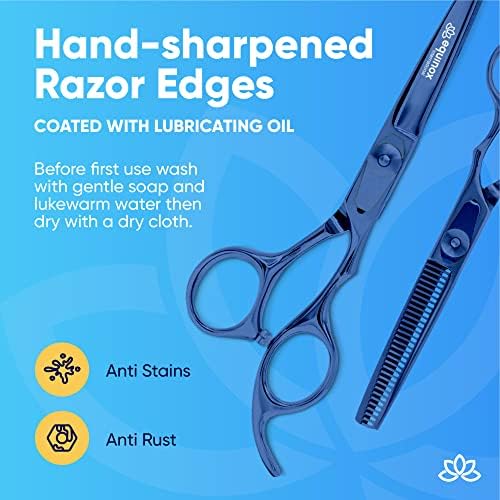 Equinox Professional Hair Scissors Set - Barber & Thinning Shears for Cutting & Grooming, Premium Japanese Stainless Steel Scissors - Image 4
