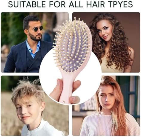 Bamboo Hair Brush – Detangler & Scalp Massage for All Hair Types - Image 6