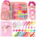 Rosvia Hair Accessories Set for Girls,Toddler Colorful Elastic Hair Ties with Gift Box 505PCS, Cute Rabbit Ear Hair Ties, Mini Flower Claw Clips and Butterfly Hair Clips,Satin Silk Scrunchies by Unknown