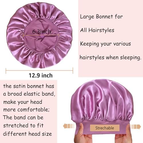 Satin Bonnet Silk Hair Bonnet for Sleeping, Bonnets for Women - Image 5