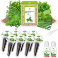 Herb Seed Pod Kit With Basil Mint Thyme Mixed, Grow Anything Seed Starter Pod Kit for Hydroponics Growing System with Plant Food, Seeds Included Genovese Basil, Italian Parsley, Oregano, Chive (8-Pod) by HiHOYA