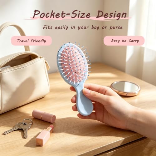 12 pcs Mini Hair Brush,Travel Detangling Brush - Image 4