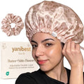 YANIBEST Adjustable Satin Bonnet with No Damage Hair Scrunchie by yanibest