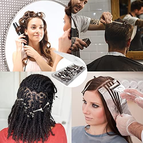 HiJeaton Metal Silver Duck Clips for Women Styling Curl Rollers Loc Retwist - Image 4