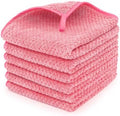 MaopaoBeauty 6 Pack Washcloth Towels Set, Waffle Hand Towels Set, Microfiber Super Soft Highly Absorbent, Sturdy Quick Drying Towels for Bathroom, Gym, Sports, Yoga, Hot Pink by BESTCHOICEFORYOU%EF%BC%81