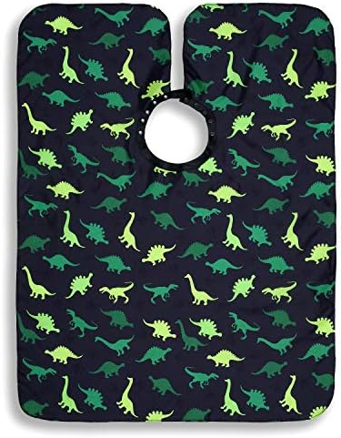 Kids Size Dinosaur Barber Cape for Hair Cutting with Plastic Snaps - Image 2