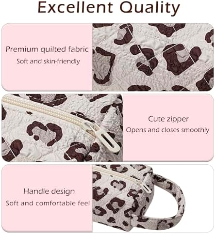 RSRSLEII Quilted Hair Tools Travel Bag with Leopard Pattern, Foldable - Image 4