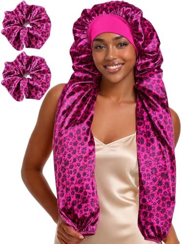 Double Layer Satin Bonnet Unisex Pantyhose Bonnet Sleep Cap by YIHENGMEI