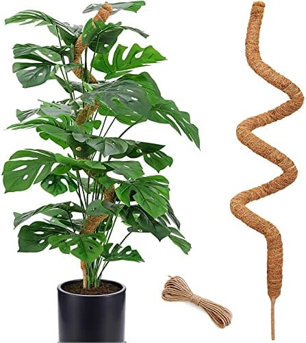 60 Inch Moss Pole for Plants Monstera, Tall Bendable Moss Poles for Climbing Plants Indoor, Large Handmade Plant Pole Sticks, Coco Coir Plant Support Stakes for Potted Plants, Pothos by Soupiar
