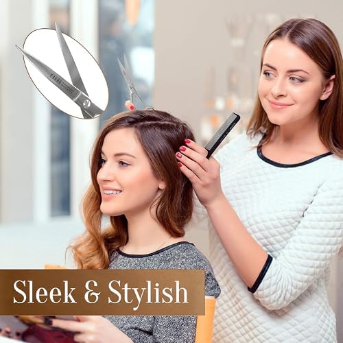 Facón Hair Cutting Scissors - Professional Hair Scissors 6.5 Inch Razor Edge Barber Shears Salon Hair Cutting Shears - Japanese Stainless Steel - Precision Cutting Premium Shears for Men, Women & Kids - Image 3