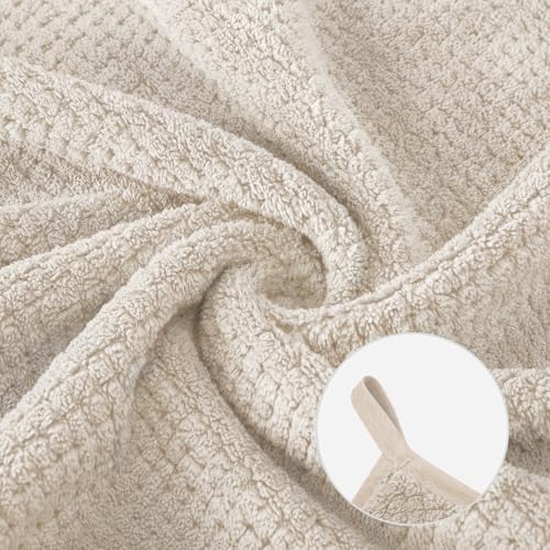 Extra Large Bath Towel Set of 2 (35"x70"),Oversized Bath Sheet Super Soft Highly Absorbent Jumbo Bathroom Towel Set Microfibers Quick Dry Shower Towel for Hotel,Bathroom,Guest,Spa,Gym (2PCS Khaki) - Image 4