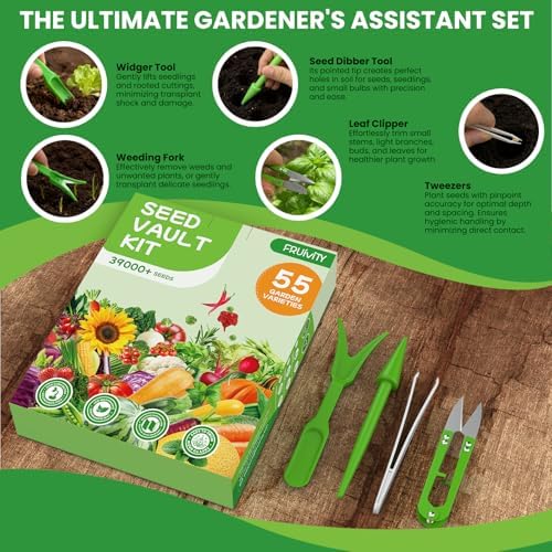 55 Vegetable Seeds Variety Pack - 39,000+ Heirloom Seeds for Planting Vegetables and Fruits, Outdoor Garden Seeds for Planting Gift for Mother, Women, Mom, Friend - Image 6