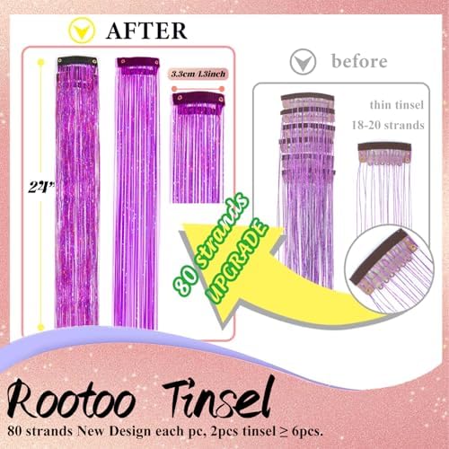 Hair Tinsel Clip in Purple Fairy Hair Tinsel Kit - Image 2