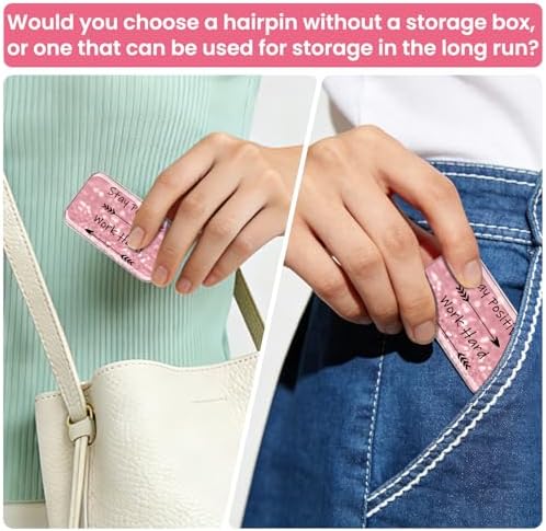 Golden bobby pins, cute box, pain-free, comfortable, all-day styling and buns. Suitable for all hair types. (Golden -02) - Image 3