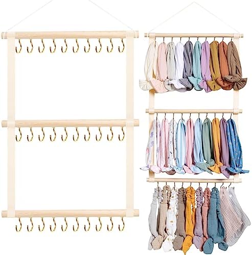 POVETIRE Headband Holder Bow Organizer for Girls, Baby Head Bands Storage by POVETIRE