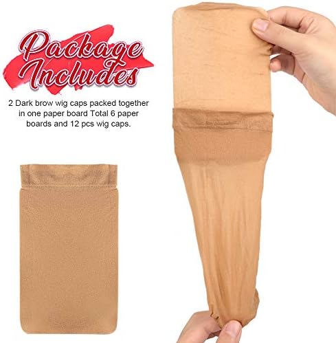 Fandamei 6 Pcs Stocking Wig Caps, Light Brown Stocking Caps For Wigs, Stretchy Nylon Wig Caps for Women, Girls, Kids - Image 2