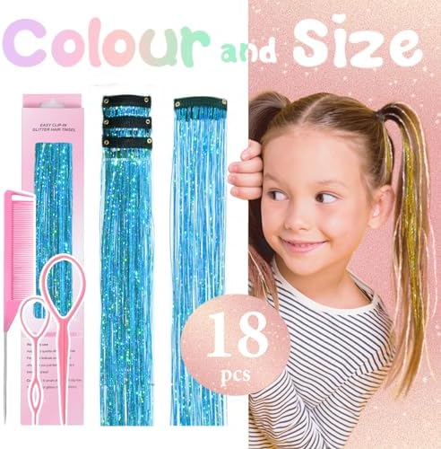 Hair Tinsel Clip in Lake Blue Fairy Hair Tinsel Kit - Image 3