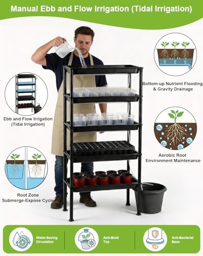RooTrimmer 5-Tier Hydroponics Growing System, Plant Stand with Grow Lights - Image 4