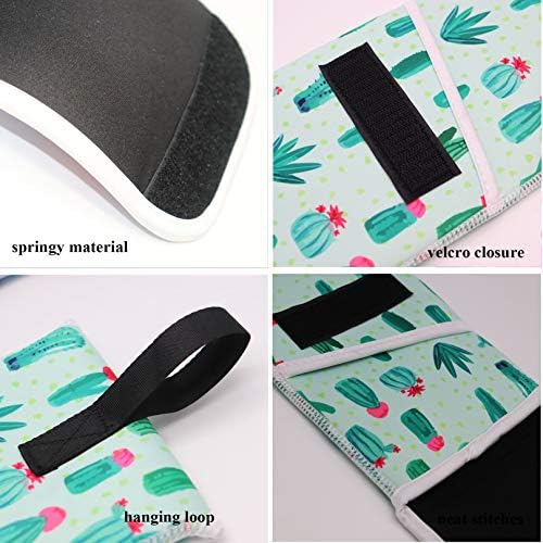 Heat Resistant Travel Hair Curler Flat Iron Pouch and Silicone Mat Set (Catcus) - Image 4