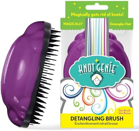 Knot Genie Detangling Brush, Puff of Purple by KnotGenieDetanglingBrush