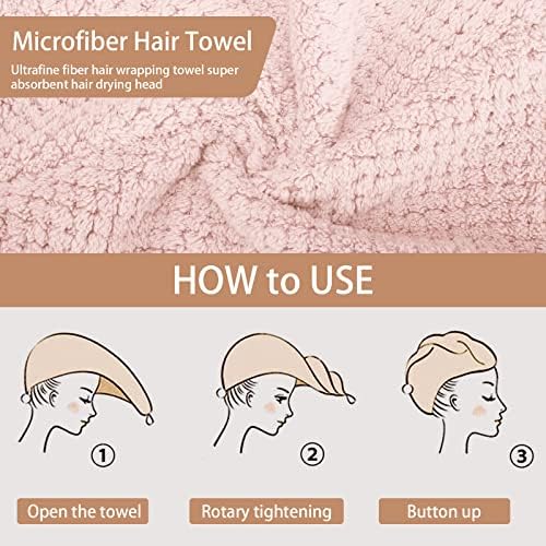 CZZXI 3 PCS Microfiber Hair Towel, Hair Wraps for Women Wet Hair - Image 2