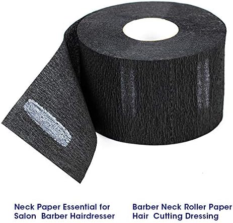 Disposable Paper Barber Neck Strips - 5 Rolls 500 Strips Black Professional Stretchy Paper Neck Band for Salon Haircut Styling - Image 3