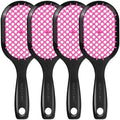 4 Pack Vented Detangling Hair Brush - Detangler Hairbrush with Soft Bristles for Effortless Tangle Free - Ideal for Wet Dry or Curly Damaged Hair for Women Men Kids by Aussumy