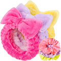 LEOBRO 3pcs Makeup Headbands, 3pcs Hair Srunchies, Rose Red/Yellow/Purple by LEOBRO