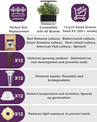 Salad Greens Seed Pod Kit for Hydroponic System– 12 Pods - Image 4