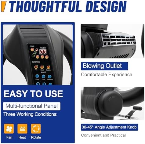 Professional Stand Hair Dryer, 950W Sit Under Hair Dryer with Wheels, Height Adjustable Standing Hair Dryer Bonnet | Stand Bonnet Hair Dryer | 3 Temperature Settings | Touch Screen Switch | Timer - Image 4