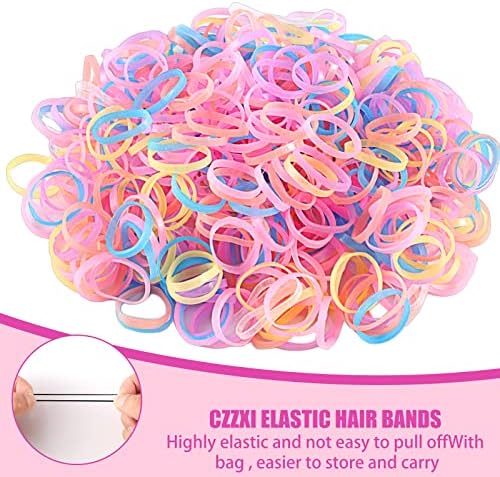 Colorful Mini Rubber Bands with Topsy Tail Styling Tools - Elastic Hair Ties, Hair Cutter, and Hair Accessories for Baby Girls and Women - Image 4